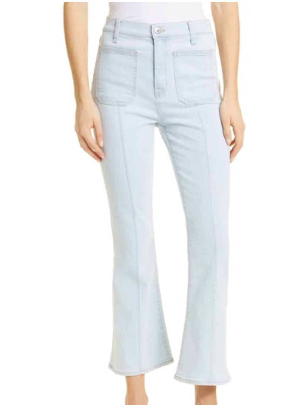 Veronica Beard Light Blue Carson Flare Jeans